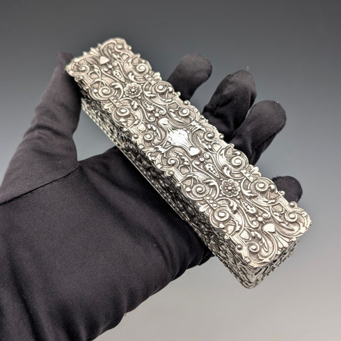 英国アンティーク シルバープレート製 トリンケットボックス